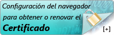 Ir a la páfina de Configuración del navegador para obtener o renovar el Certificado. Se abre en una ventana nueva.